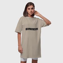 Футболка женская-платье Eminem: minimalism, цвет: миндальный — фото 2