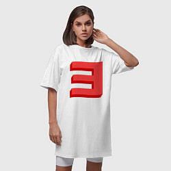 Футболка женская-платье Eminem: Big E, цвет: белый — фото 2