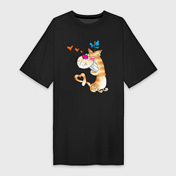 Женская футболка-платье Люблю своего котика