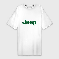 Футболка женская-платье Logo Jeep, цвет: белый