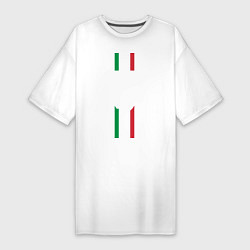 Футболка женская-платье FC Juventus: Italy, цвет: белый