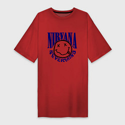 Футболка женская-платье Nevermind Nirvana, цвет: красный