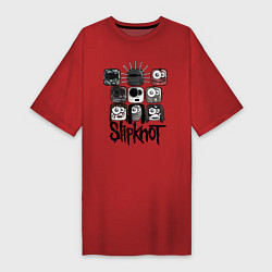 Женская футболка-платье Slipknot Masks