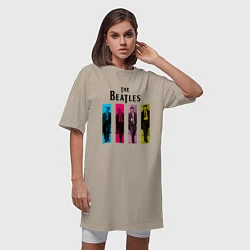 Футболка женская-платье Walking Beatles, цвет: миндальный — фото 2