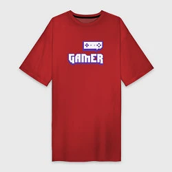 Футболка женская-платье Twitch Gamer, цвет: красный