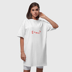 Футболка женская-платье E=mc2, цвет: белый — фото 2