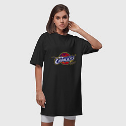 Футболка женская-платье Cleveland, цвет: черный — фото 2