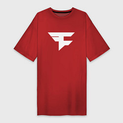 Футболка женская-платье FAZE Symbol, цвет: красный