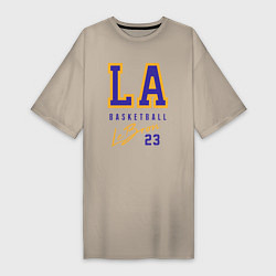 Футболка женская-платье Lebron 23: Los Angeles, цвет: миндальный