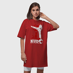 Футболка женская-платье Kudo, цвет: красный — фото 2