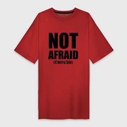 Футболка женская-платье Not Afraid, цвет: красный