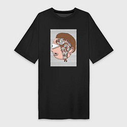 Женская футболка-платье Morty Brain