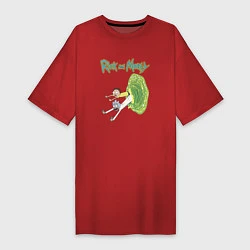Женская футболка-платье Rick and Morty: Portal