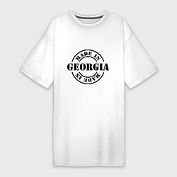 Футболка женская-платье Made in Georgia (сделано в Грузии), цвет: белый