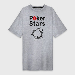 Футболка женская-платье Poker Stars, цвет: меланж