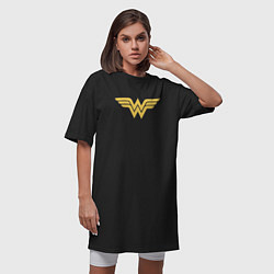 Футболка женская-платье Wonder Woman, цвет: черный — фото 2