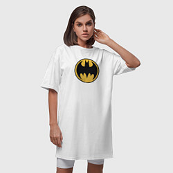 Футболка женская-платье Batman Sign, цвет: белый — фото 2