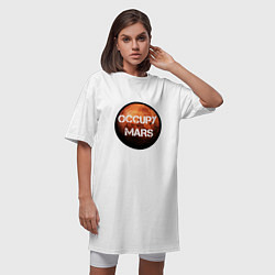 Футболка женская-платье Илон Маск, цвет: белый — фото 2