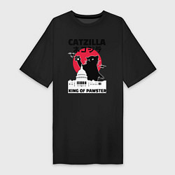 Женская футболка-платье Catzilla King of Pawster