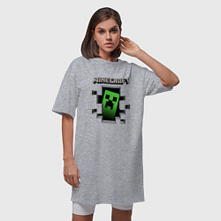 Футболка женская-платье Minecraft, цвет: меланж — фото 2