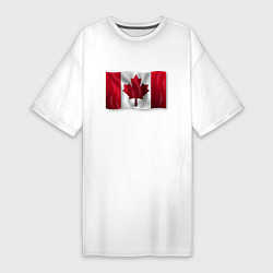 Футболка женская-платье Канада, цвет: белый