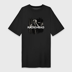 Футболка женская-платье Radiohead, цвет: черный