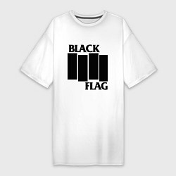 Футболка женская-платье BLACK FLAG, цвет: белый