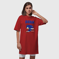 Футболка женская-платье SEGA, цвет: красный — фото 2