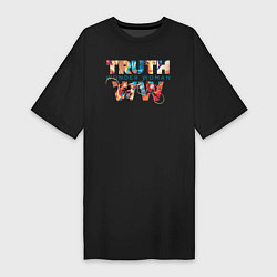 Футболка женская-платье Truth, цвет: черный