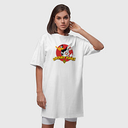 Футболка женская-платье Багз Банни и Даффи Дак, цвет: белый — фото 2