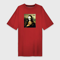 Футболка женская-платье Mona Lisa, цвет: красный
