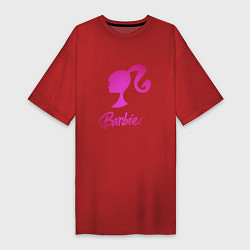 Футболка женская-платье Барби, цвет: красный