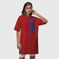 Футболка женская-платье Barcelona FC, цвет: красный — фото 2