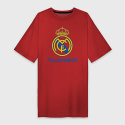 Футболка женская-платье Real Madrid FC, цвет: красный