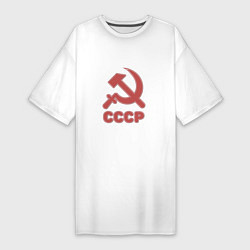 Футболка женская-платье СССР, цвет: белый