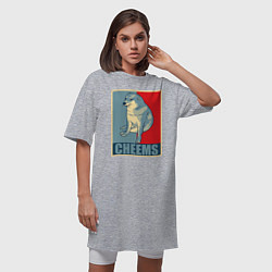Футболка женская-платье Малыш Чимс, цвет: меланж — фото 2