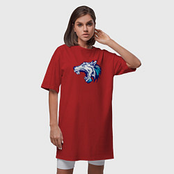 Футболка женская-платье WOLF art, цвет: красный — фото 2