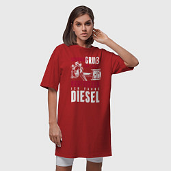 Футболка женская-платье Дизель, цвет: красный — фото 2