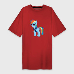 Футболка женская-платье Pony - Rainbow Dash, цвет: красный