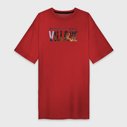 Футболка женская-платье Resident Evil 8 Village Logo, цвет: красный