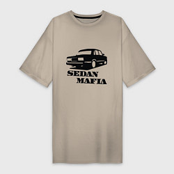 Футболка женская-платье SEDAN MAFIA, цвет: миндальный