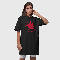 Футболка женская-платье Virus, цвет: черный — фото 2