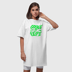 Футболка женская-платье Grove street for Life, цвет: белый — фото 2