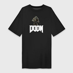Футболка женская-платье Doom 2016, цвет: черный