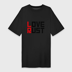 Футболка женская-платье Love Rust, цвет: черный