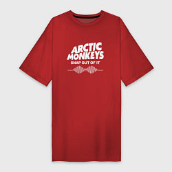 Футболка женская-платье Arctic Monkeys, группа, цвет: красный