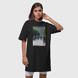 Футболка женская-платье QR-Будущее, цвет: черный — фото 2