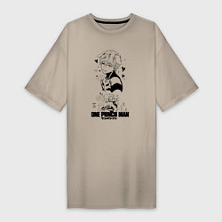 Женская футболка-платье Яой про Геноса и Сайтама One Punch-Man