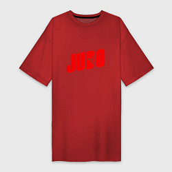 Футболка женская-платье Judo Sport, цвет: красный