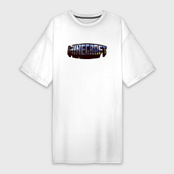 Женская футболка-платье Minecraft Логотип